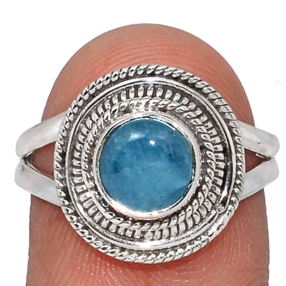 Aquamarine and Sterling Ring New Handmade